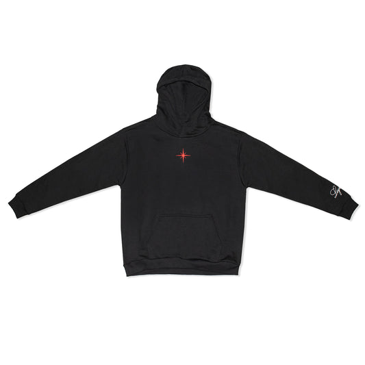 BLACK AND RED HOODIE